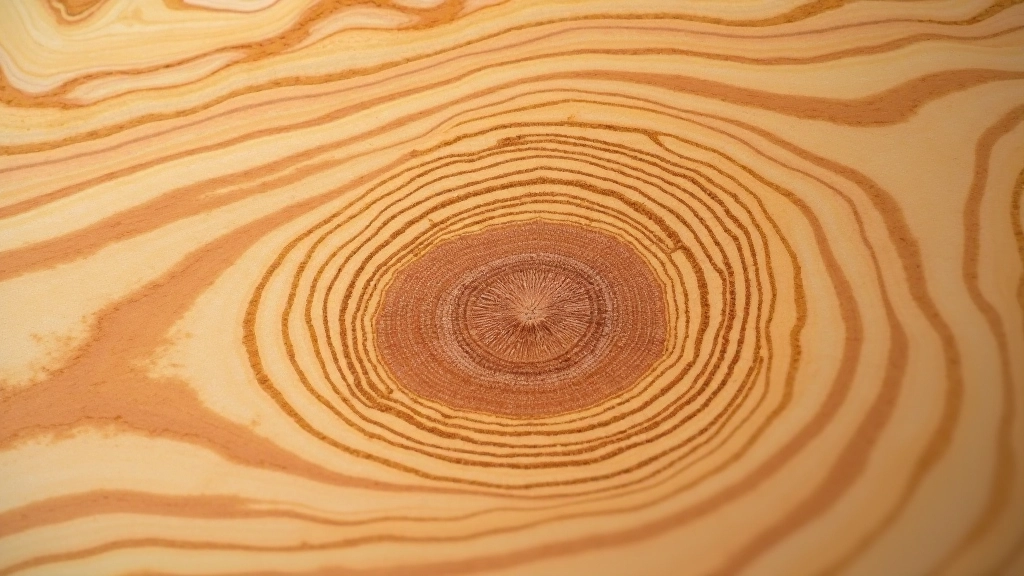 Close-up of wood grain texture showing quality timber with warm golden-brown tones and visible growth rings